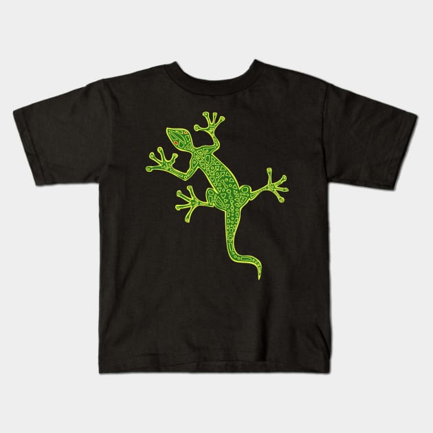 Tribal Lizard Kids T-Shirt by RockettGraph1cs